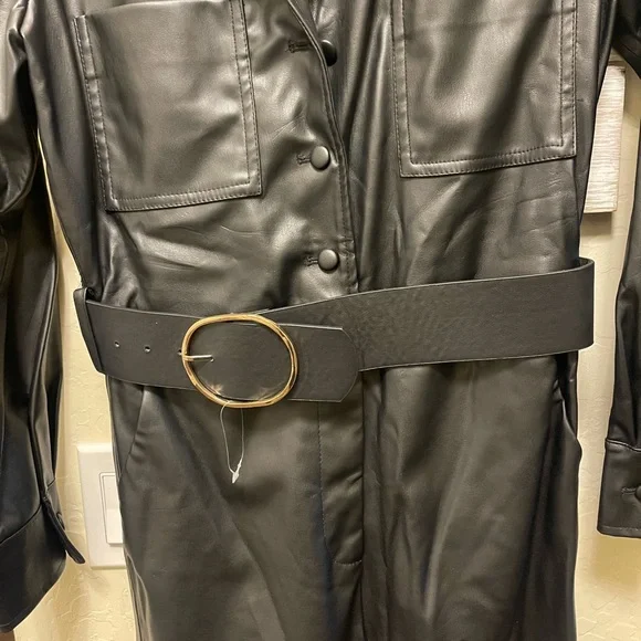 Zara Navy Belted Jumpsuit - Picture 8 of 10